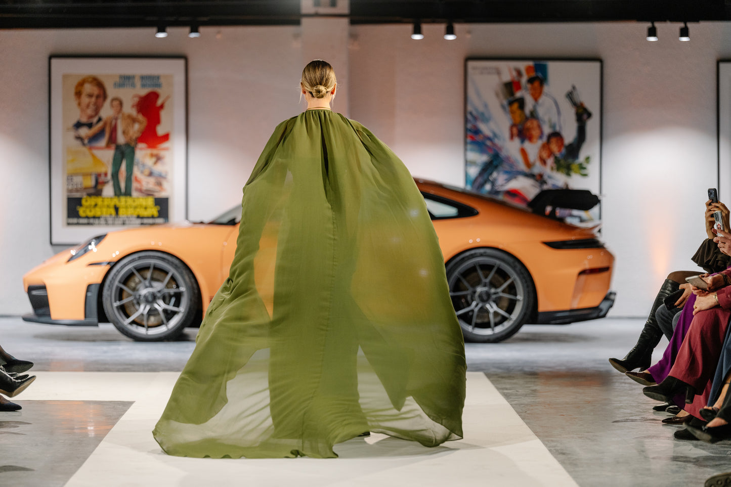 Green Dress and Cape