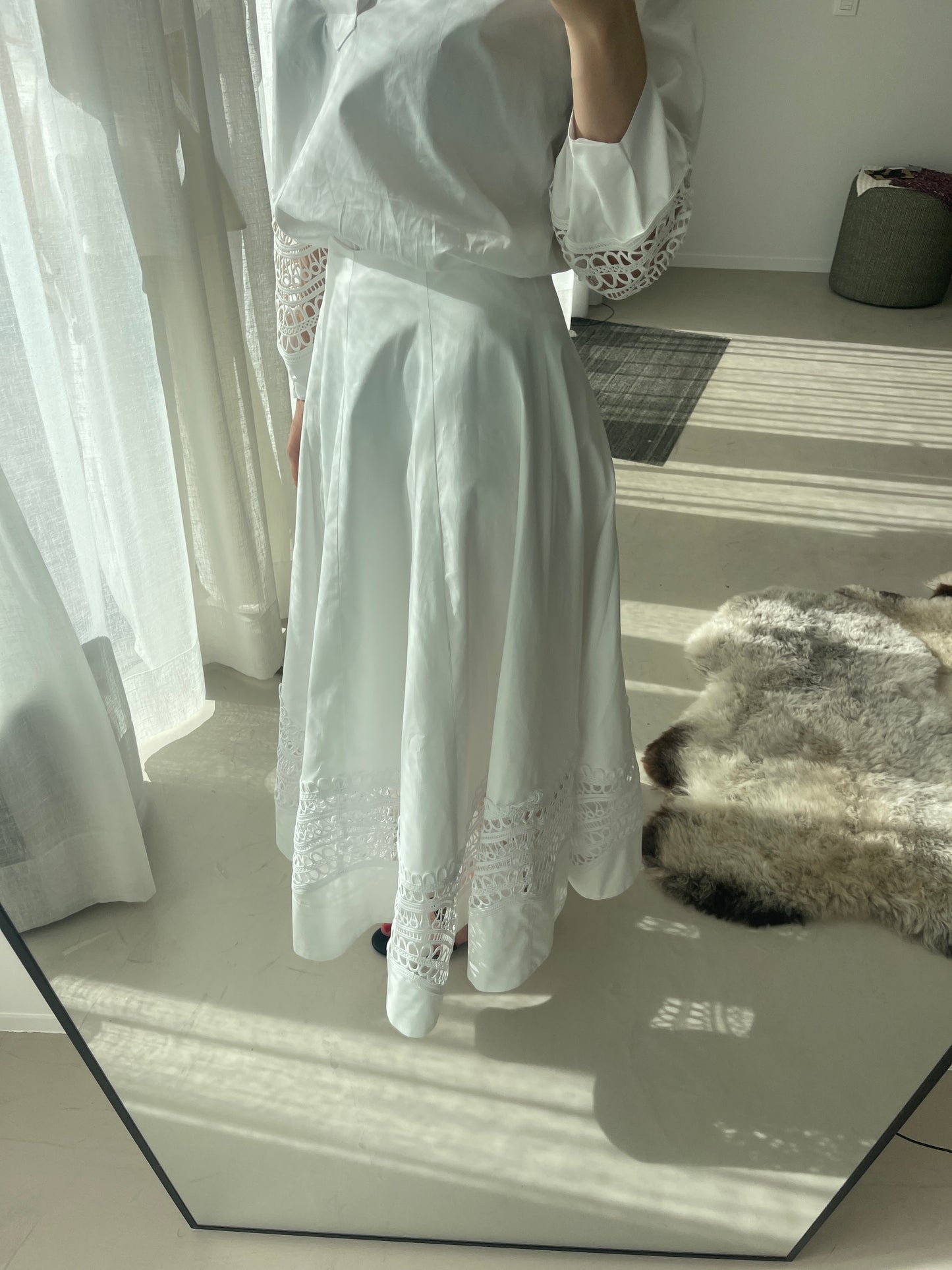 White Cotton Two-Piece Set